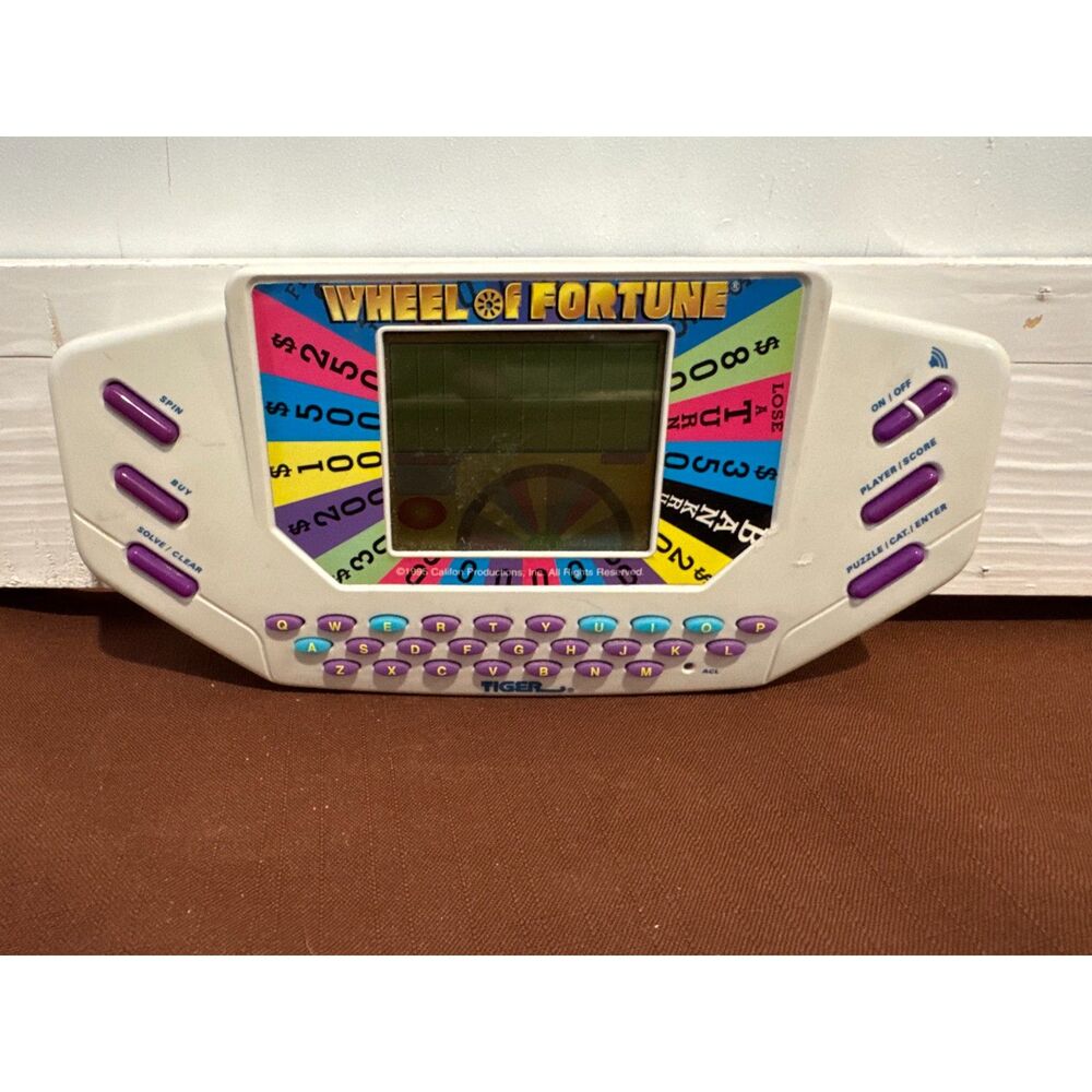 Vintage Tiger Electronics Handheld Video Game 1995 Wheel of Fortune